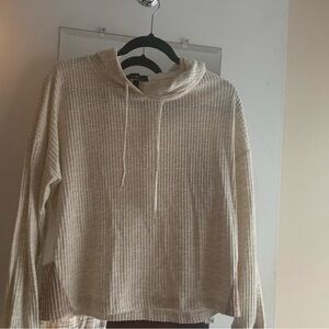 Women's Cream Hooded Sweater